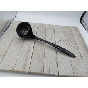 Hutzler Solid Serving Ladle Soup Spoon Melamine 11" Black No 525